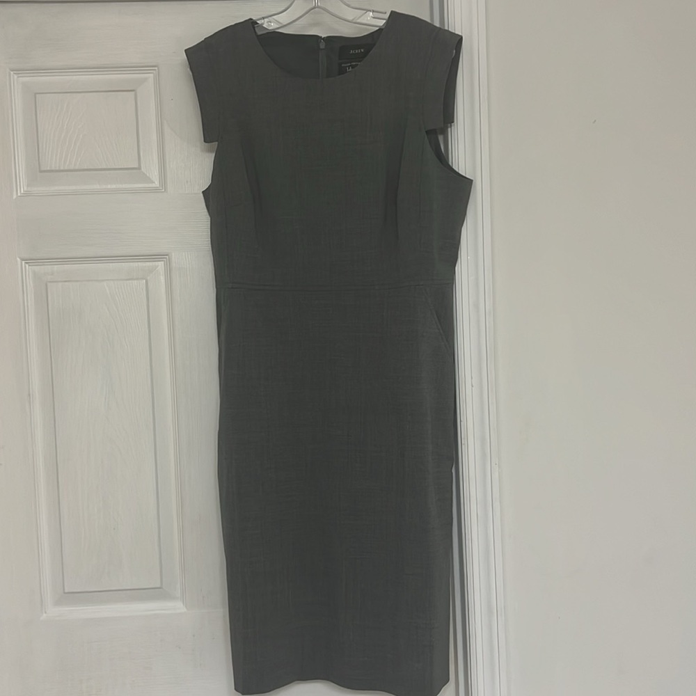 Jcrew resume dress, charcoal, NWT, size 14 - Picture 2 of 10